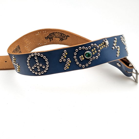 Handmade Studded Belt Custom Size Western Bohemian Pin to