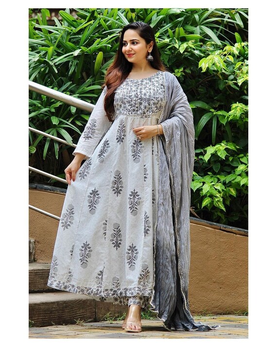 Anarkali kurti with palazzo pants Clearance