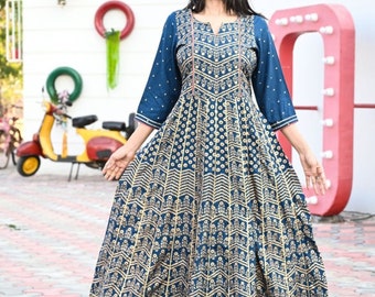 simple gown kurti