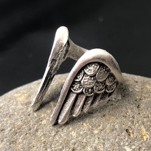 ANGEL WINGS RING - Unique • Statement Ring • Sweeping Ring • Rings For Women • Minimalist • Heaven Ring • Women Jewelry • Adjustable • QD23