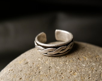CROISSANT RING - Spiral Ring • Unique • Statement Ring • Chunky Ring • Unisexe • Minimaliste • Swirl Ring • Plain Ring • Réglable • QD33