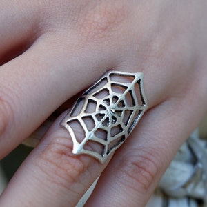 SPIDER WEB RING - Gothic Ring • Unique • Statement Ring • Spider Jewelry • Rings For Unisex • Minimalist • Unique Ring • Adjustable • QD163