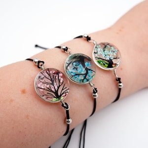 Flower Butterfly Handmade Resin Bracelet, Resin Bracelet for Women , Dainty Minimalist Bracelet , Flower Real Resin Pressed Flower Jewelry