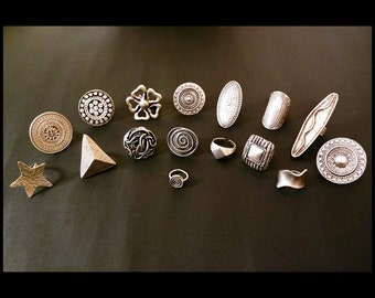 Adjustable Silver Plated Boho Ring: Chunky Ethnic Style