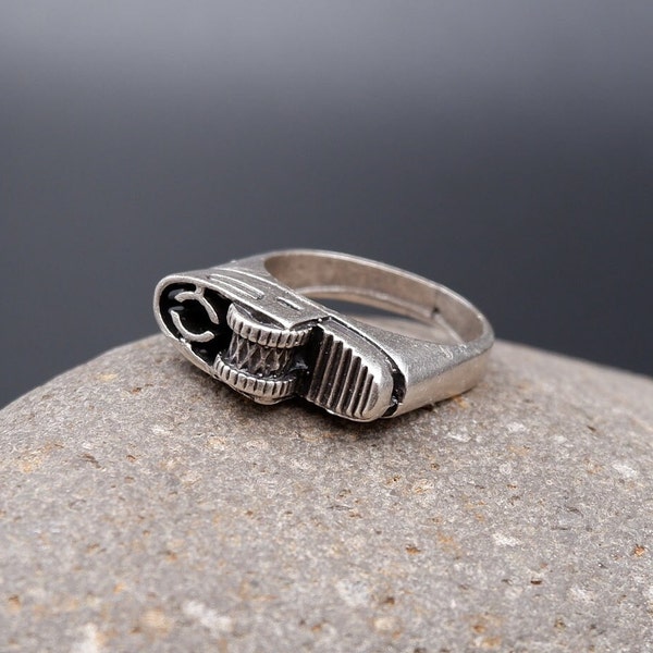 PUNK LIGHTER RING - Creative Ring • Trend Lighter Ring • Statement Punk Ring • Chunky Biker Ring • Cool Art Ring • Adjustable Ring • QD341