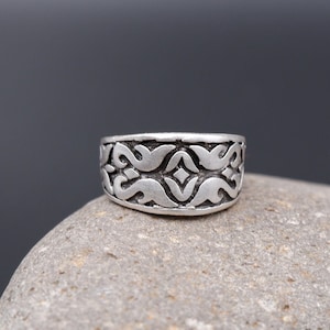 ANXIETY MENS RING - Statement Ring • Fidget Ring • Engraved Rings For Men • Minimalist • Adjustable Ring • Chunky Ring • Handmade • QD254