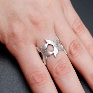 BUTTERFLY WRAP RING - Wrap Ring for Women • Bug Ring • Statement Ring • Chunky Ring • Minimalist • Nature Ring • Handmade Animal Ring •QD297