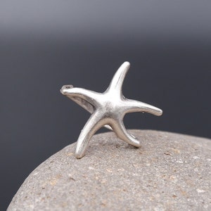 STARFISH RING For Woman • Handmade • Boho Ring • Antique Silver Plated Ring • Chunky Ring • Star Ring •  Bohemian Ring • Adjustable • QD219
