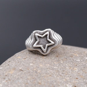 MINIMALIST STAR RING - Rings For Woman • Handmade Ring • Comet Ring • Chunky Ring • Star Ring •  Dome Ring • Fashion Ring • Adjustable•QD247