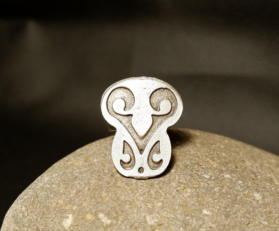 Oxidized Sterling Silver Plated Owl Ring - Adjustable Unisex Bird Ring