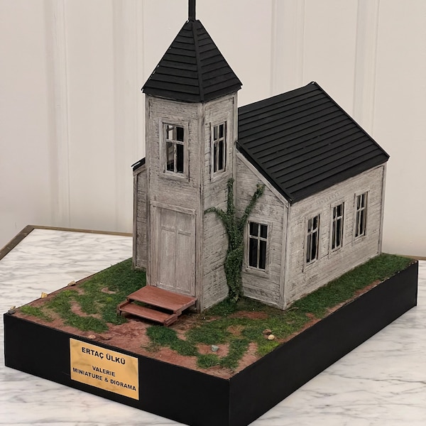 Miniature Church, Diorama- Dollhouse Church