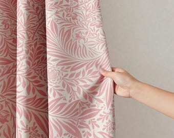 Rosa botanische Vorhänge, Blumen drapieren, Luxus-Fenster-Paneele, rosa Toile De Jouy Muster Vorhang