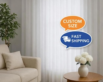 Benutzerdefinierte Größe Weiß Gardine, Voile Fenster Vorhang, auf Bestellung drapiert