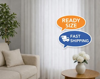 Fertige Größe Vorhang Panel, Weiß schiere Voile Drapierung, Moderne Fenster Dekoration, Minimal Dekor