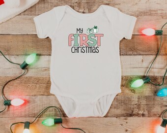 My First Christmas Baby Onesie, Holiday Baby Outfit, Baby's First Christmas Bodysuit, Coming Home Outfit, Christmas Baby Gift, Baby Gift