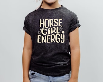 Youth Horse Shirt, Equestrian T-Shirt, Horse Barn Shirt, Cute Horse Girl Gift, Cowgirl Tee, Youth Equestrian Apparel, Horse Rider Gift