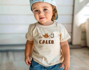 Personalized Cowboy Toddler T-Shirt, Toddler Cowgirl Outfit, Cowboy Outfit, Cute Toddler Shirt, Boys Cowboy Outfit, Girls Cowgirl Shirt