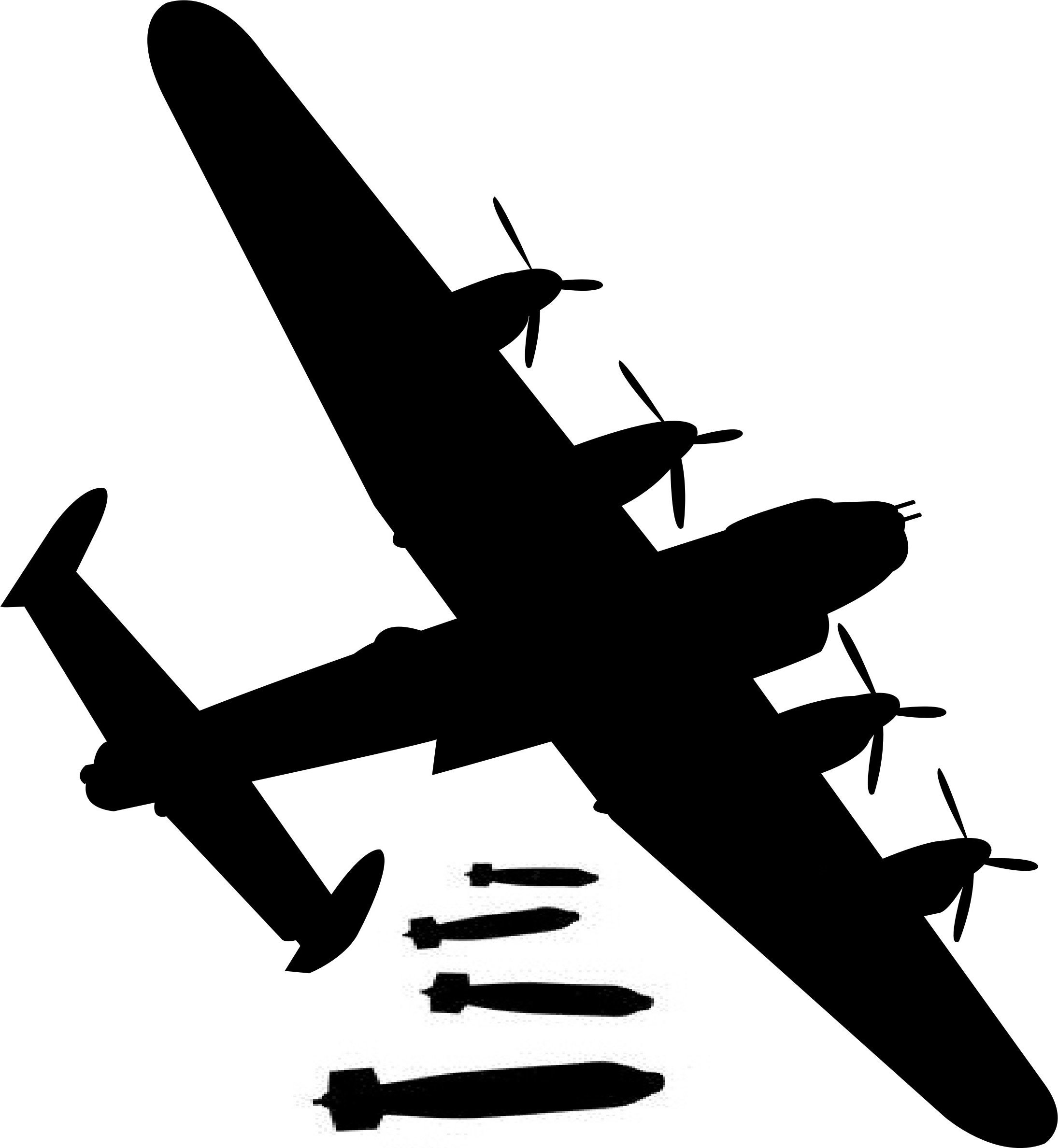 Lancaster Bomber World War II Aircraft Silhouette Vinyl Decal - Etsy UK