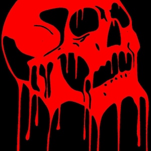 blood bloody skull car bonnet side sticker van vinyl graphic decal sign wall art door motorhome campervan racing rally stock car