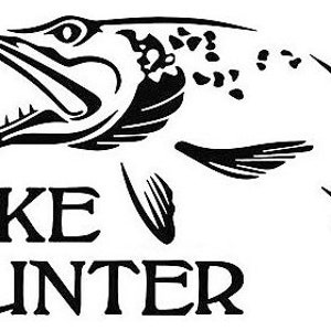 pike hunter decal sticker muur art decal motorhome vinyl zijsticker kap vinyl grafische venster motorhome campervan boot motorhome vinyl decal sticker muur