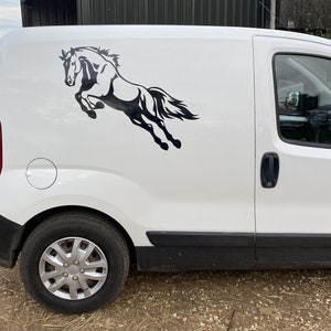 horse decal car van bonnet vinyl side sticker wall art hood vinyl graphic window door  van sign motorhome campervan horse box decal horses
