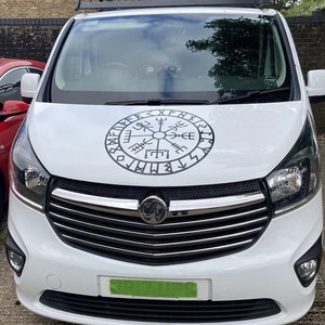 Viking kompas runen kunst aan de muur kunst vinyl sticker auto motorkap camper sticker viking boot