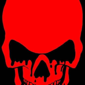blood bloody skull decal car bonnet side sticker van vinyl graphic decal sign wall art door motorhome campervan racing rally stock car
