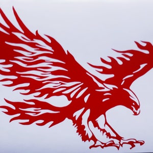 havik sticker adelaar vlammen aanval kunst muur kunst sticker auto van bonnet vinyl zijkant sticker kap vinyl grafische raam deur van teken camper campervan