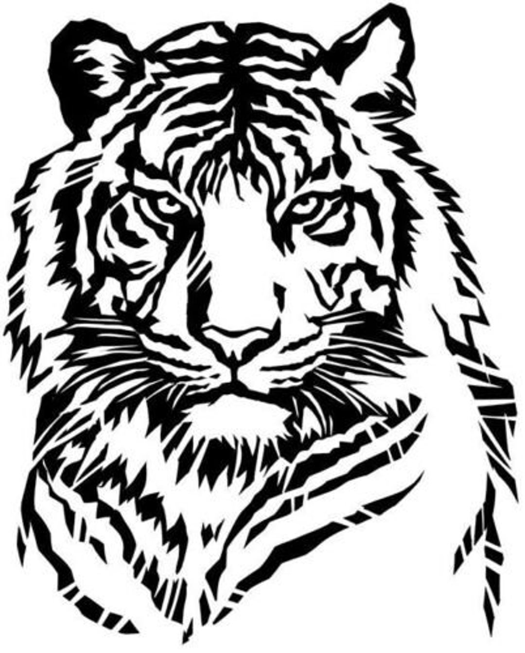 Tiger Head Car Bonnet Side Sticker Vinyl Decal Wall Art Hood Vinyl ...