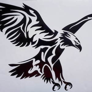 hawk decal eagle bird attack wall art decal car van bonnet vinyl side sticker hood vinyl graphic window door van sign motorhome campervan