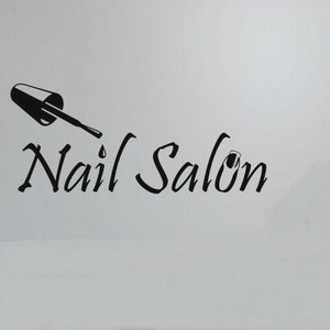 nail salon decor wall art decal window vinyl graphic sticker salon decor hairdressers door advertising sign  beauty salon