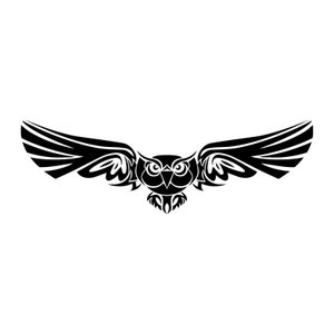 owl decal van car bonnet side sticker tribal owl flying vinyl decal wall art fun campervan motorhome