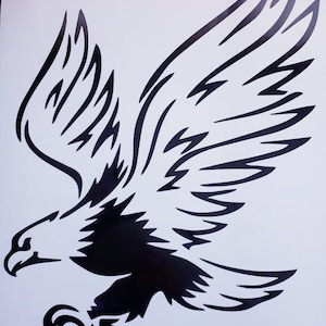 hawk decal eagle sticker attack wall art decal  car van vinyl side  vinyl graphic window door van sign motorhome campervan