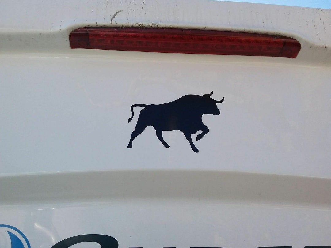 Bull Decal Wall Art Decor Bull Sticker Car Van Bonnet Sticker Vinyl ...