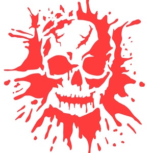 blood bloody skull car bonnet side sticker van vinyl graphic decal sign wall art door motorhome campervan racing rally stock car