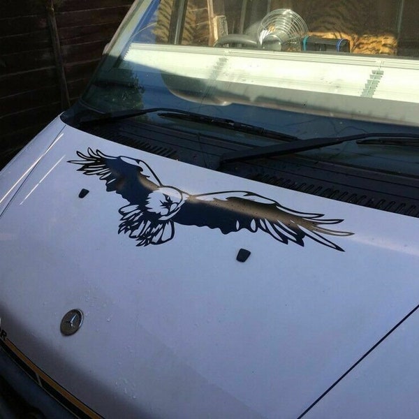 large 36 x 11 hawk eagle vinyl car bonnet side sticker decal wall art animal safari jungle graphic silhouette van lorry motorhome campervan