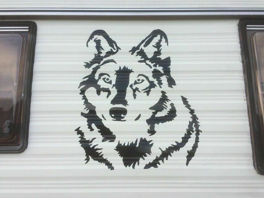 Adesivi Lupo Per Auto - 4 Pezzi Decorazioni PVC Per Cofano, Camion E SUV - 12x8 Cm - Foto 2