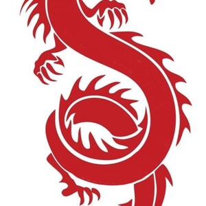 dragon decal sticker vinyl car bonnet side sticker decal wall art graphic silhouette van lorry motorhome campervan tribal dragon
