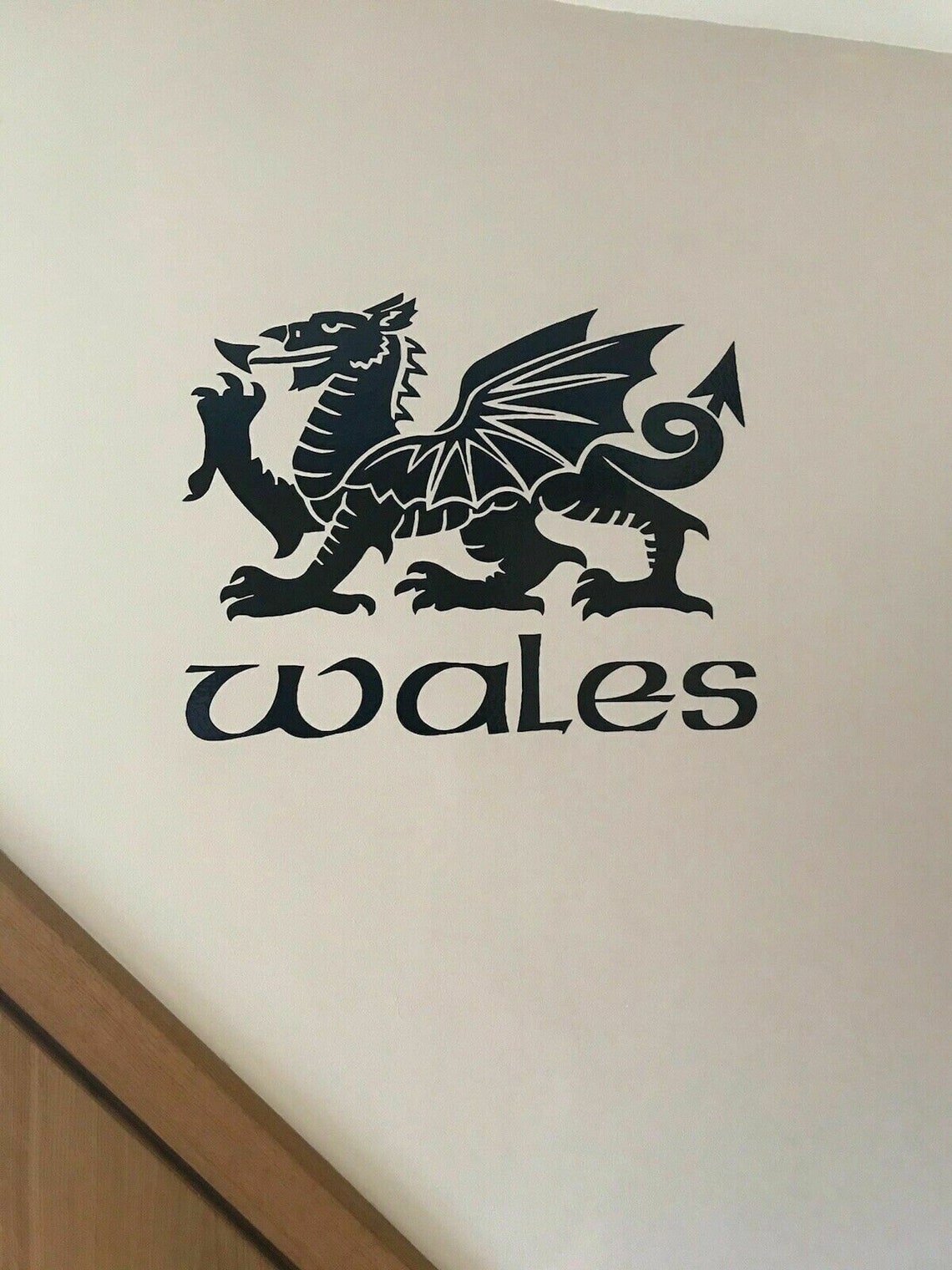 Welsh Dragon Cymru Flag Vinyl Decal – 150x115mm, Red, For Car Van Window Bumper