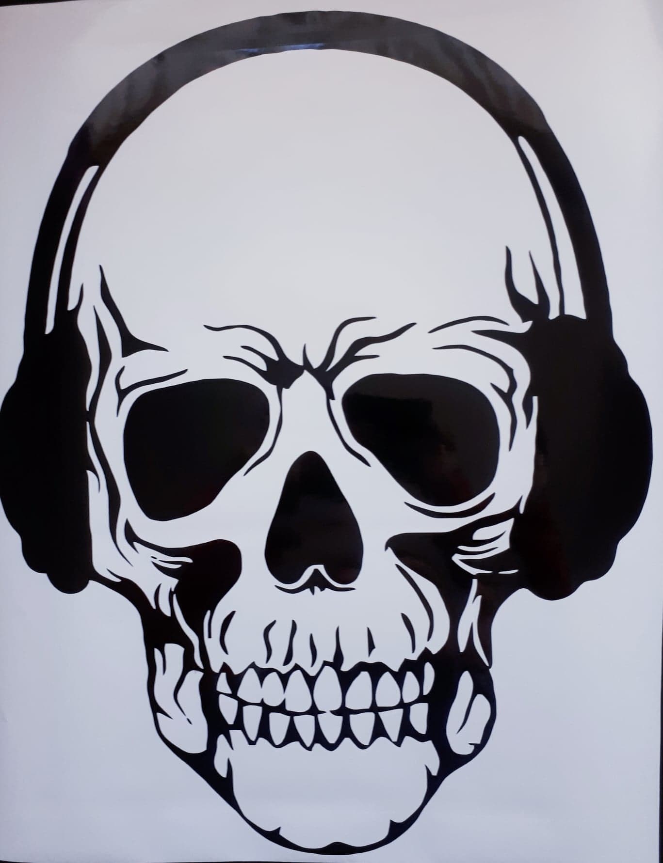 Sticker Mural Tête de mort rasta - Autocollant Intérieur Tête de mort rasta
