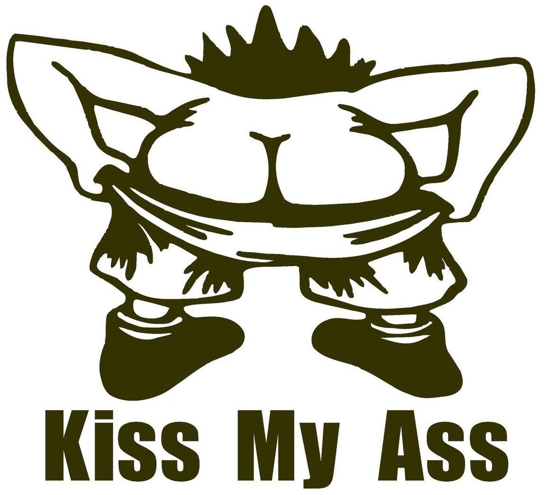 Funny Fun Rude Van Car Sticker Kiss My Ass Motorhome Caravan Tour