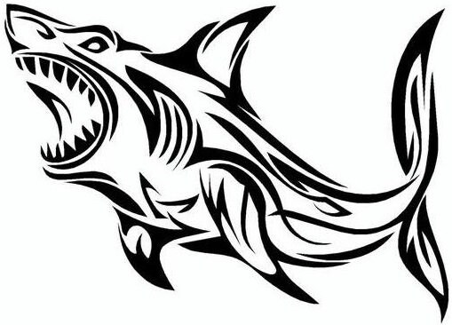 1m Large Shark With Fishing Rod Sticker Decal , For Boat, Ute