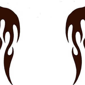 car bonnet decal flames van bonnet or left  right side vinyl sticker hood vinyl graphic sign motorhome campervan racing rally graphics decor