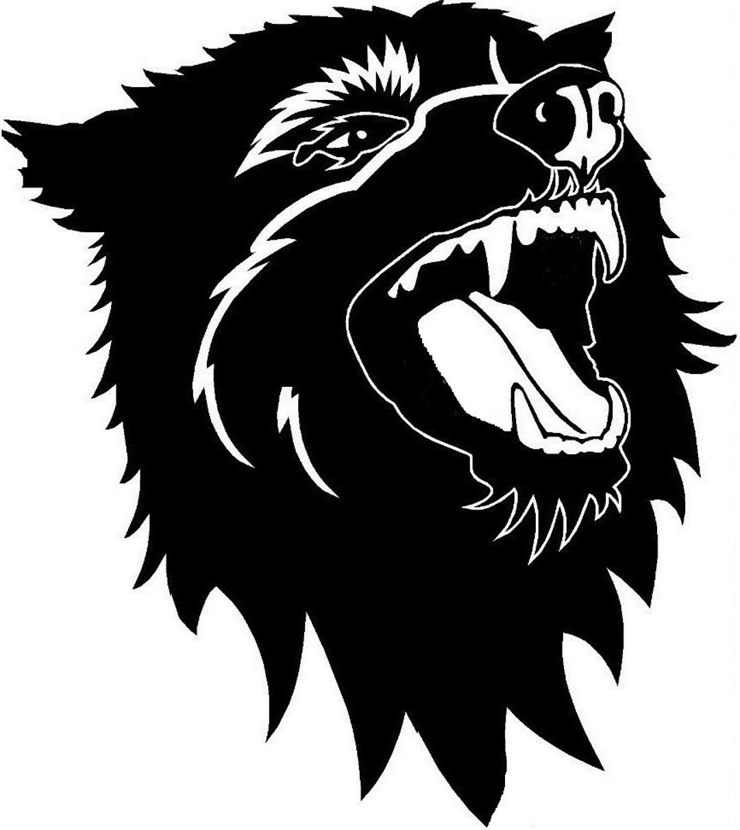 Wolf Head Decal Car Van Vinyl Side Sticker Wall Art Hood Vinyl