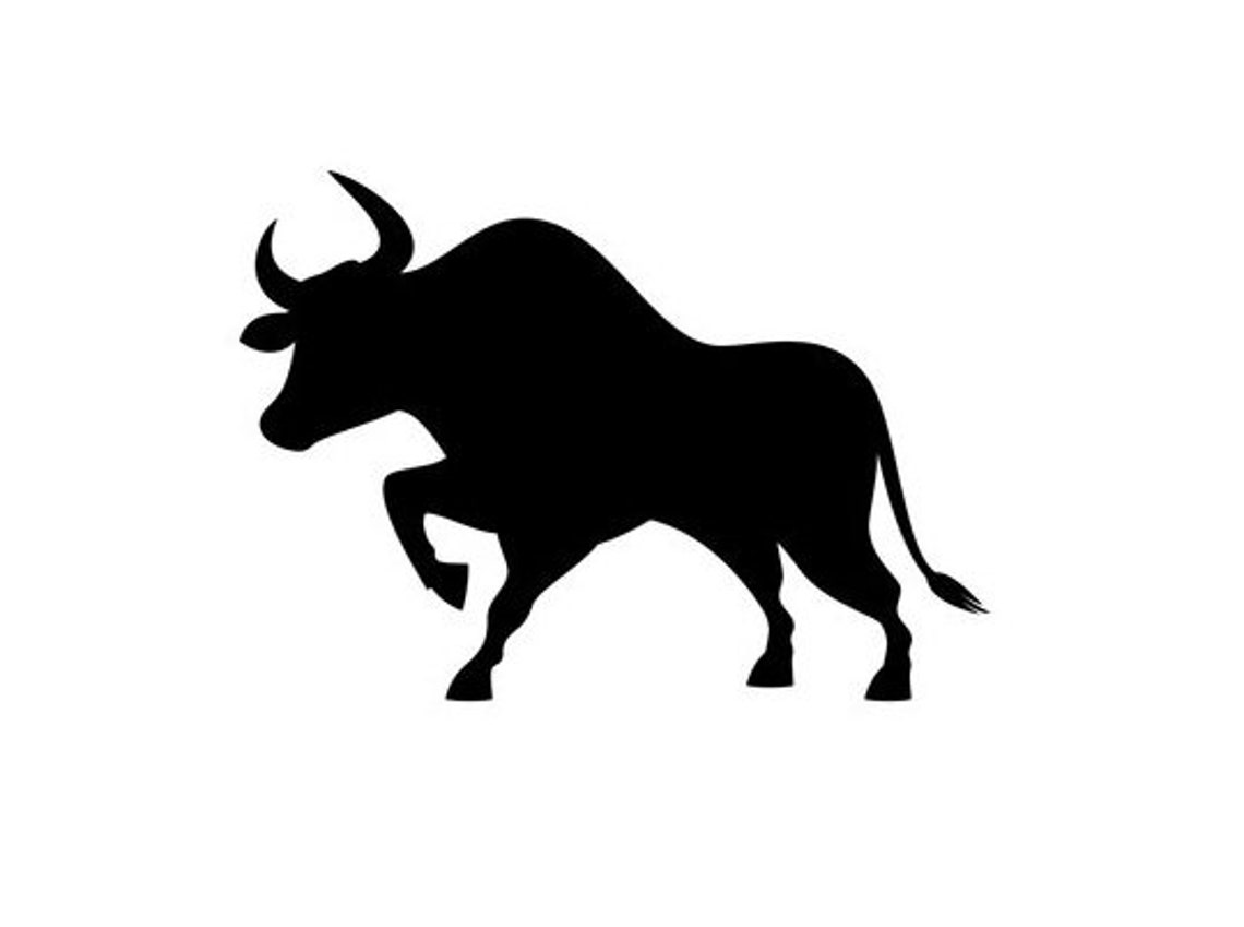 Bull Decal Wall Art Decor Bull Sticker Car Van Bonnet Sticker Vinyl ...
