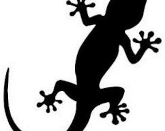 Pegatina de vinilo con diseño de geco para capó de coche, lateral, arte de pared, para furgoneta, autocaravana, letrero, ventana, puerta, lagarto