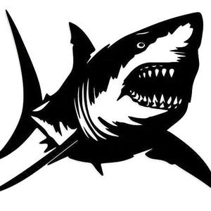 Haifisch-Aufkleber Haifisch-Aufkleber Wand-Kunst-Aufkleber Auto van Bonnet Vinyl-Seitenaufkleber Haube Vinyl-Grafik Fenster-Vin-Zeichen Wohnmobil Campervan