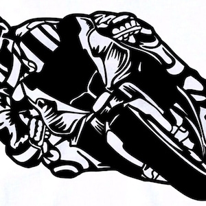 Motocicleta corrida tt decalque de vinil decoração carro van capô adesivo lateral vinil sinal gráfico motorhome campervan arte da parede