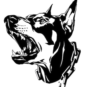 ドーベルマン 番犬 k9 セキュリティ 車 バン ボンネット ビニール