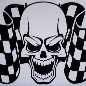 LARGE punisher car van bonnet side sticker vinyl graphic decal wall art skull vw 